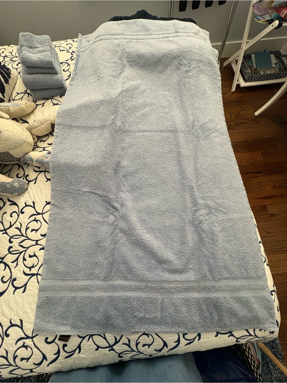 Vintage Ralph Lauren Soft Light Blue Plush Towel Set